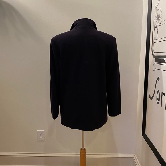 Sag Harbor Womens Navy Wool Blazer / Shoulder Pads / Vintage / Size 12 - Picture 5 of 14